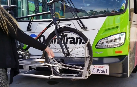 Bike on the front of a bus